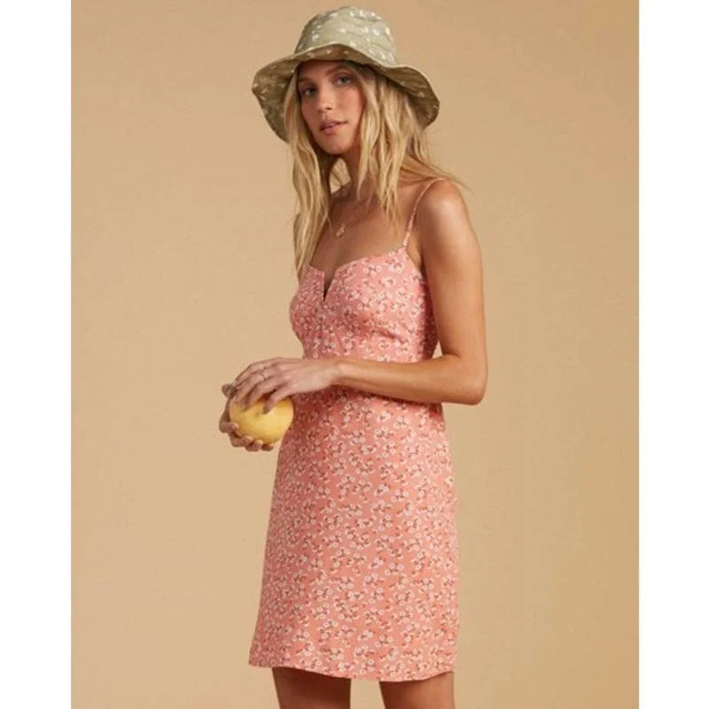 Billabong x The Salty Blonde Just Because Woven Mini Dress Size M
